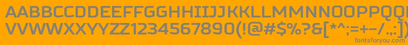 フォントRussoSansBold – オレンジの背景に灰色の文字