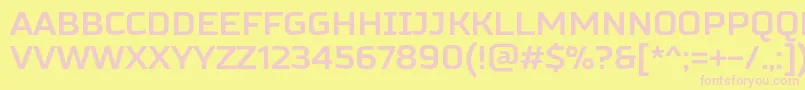 RussoSansBold Font – Pink Fonts on Yellow Background