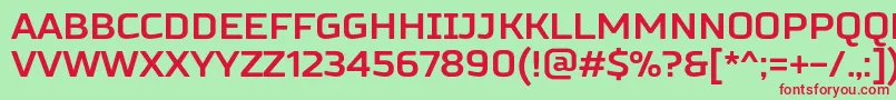 RussoSansBold Font – Red Fonts on Green Background