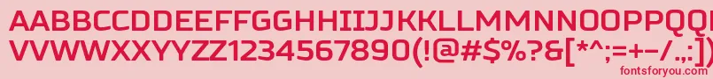フォントRussoSansBold – ピンクの背景に赤い文字