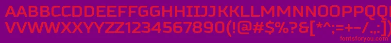 フォントRussoSansBold – 紫の背景に赤い文字