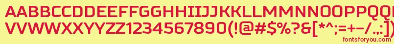 RussoSansBold Font – Red Fonts on Yellow Background