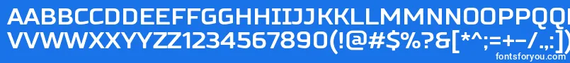 RussoSansBold Font – White Fonts on Blue Background