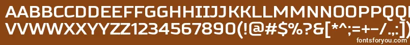 Шрифт RussoSansBold – белые шрифты на коричневом фоне