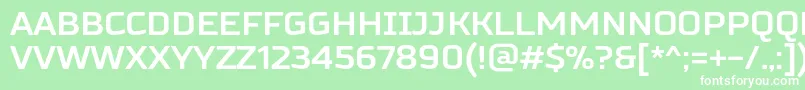 RussoSansBold Font – White Fonts on Green Background