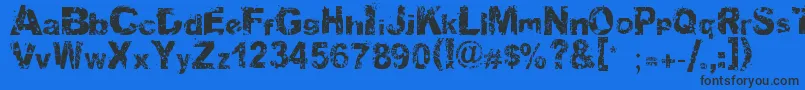 Soulmission Font – Black Fonts on Blue Background