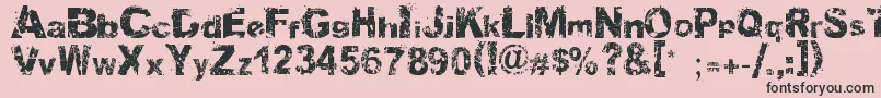 Soulmission Font – Black Fonts on Pink Background