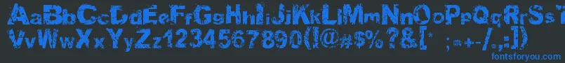 Soulmission Font – Blue Fonts on Black Background