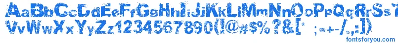 Czcionka Soulmission – niebieskie czcionki