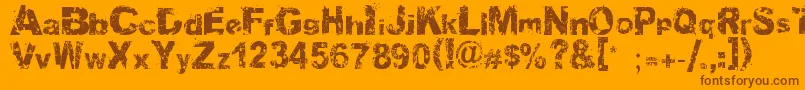 Soulmission Font – Brown Fonts on Orange Background