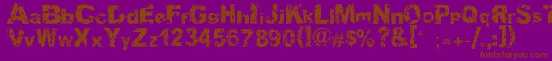 Soulmission Font – Brown Fonts on Purple Background