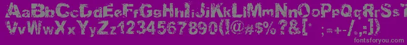 Police Soulmission – polices grises sur fond violet