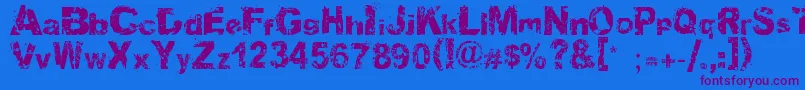 Soulmission Font – Purple Fonts on Blue Background