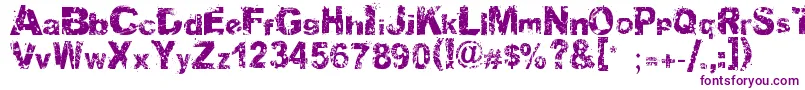 Soulmission-Schriftart – Violette Schriften auf weißem Hintergrund