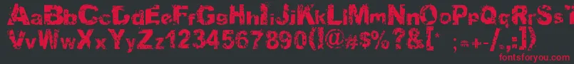 Soulmission Font – Red Fonts on Black Background