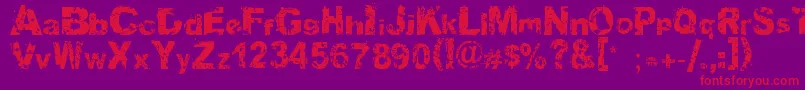 Soulmission Font – Red Fonts on Purple Background