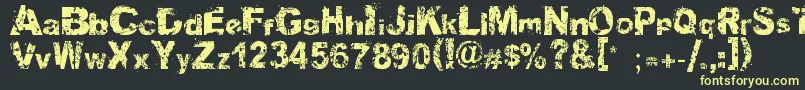 Soulmission Font – Yellow Fonts on Black Background