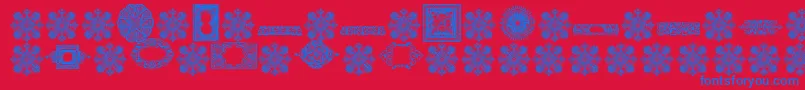 フォントVintageDecorativeSigns8 – 赤い背景に青い文字
