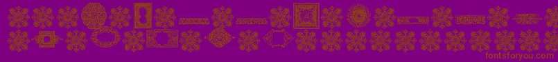 VintageDecorativeSigns8-Schriftart – Braune Schriften auf violettem Hintergrund