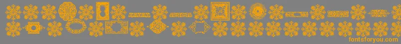 VintageDecorativeSigns8-Schriftart – Orangefarbene Schriften auf grauem Hintergrund