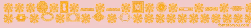 Police VintageDecorativeSigns8 – polices orange sur fond rose
