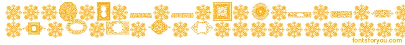 VintageDecorativeSigns8 Font – Orange Fonts on White Background