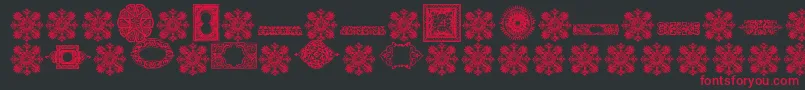 VintageDecorativeSigns8-Schriftart – Rote Schriften auf schwarzem Hintergrund