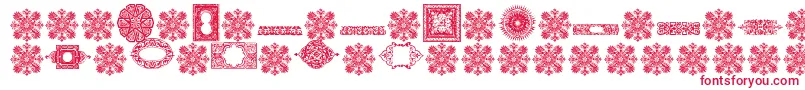 Шрифт VintageDecorativeSigns8 – красные шрифты на белом фоне