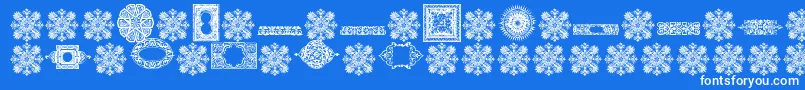 Fonte VintageDecorativeSigns8 – fontes brancas em um fundo azul