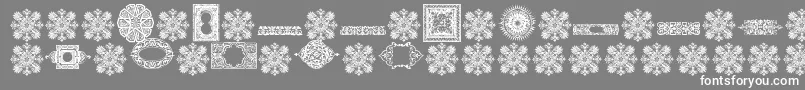 VintageDecorativeSigns8 Font – White Fonts on Gray Background