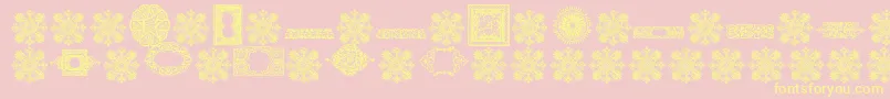 fuente VintageDecorativeSigns8 – Fuentes Amarillas Sobre Fondo Rosa