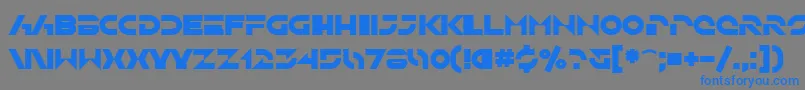 フォントSfSolarSailerBold – 灰色の背景に青い文字