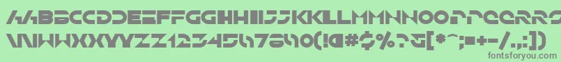 フォントSfSolarSailerBold – 緑の背景に灰色の文字