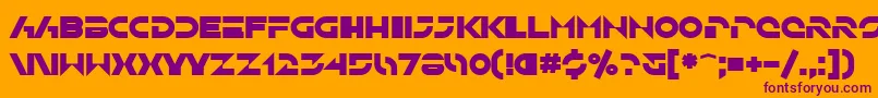SfSolarSailerBold Font – Purple Fonts on Orange Background