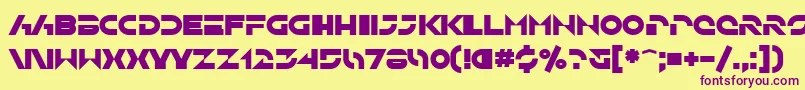 SfSolarSailerBold Font – Purple Fonts on Yellow Background