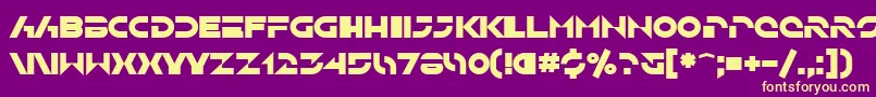 SfSolarSailerBold Font – Yellow Fonts on Purple Background