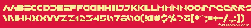 SfSolarSailerBold Font – Yellow Fonts on Red Background