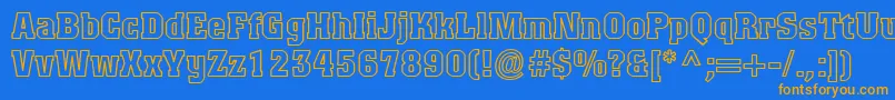 TitanicOutline Font – Orange Fonts on Blue Background