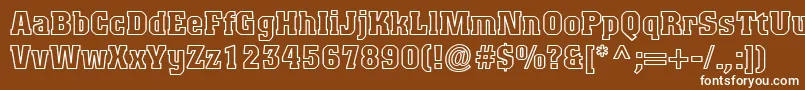 TitanicOutline Font – White Fonts on Brown Background