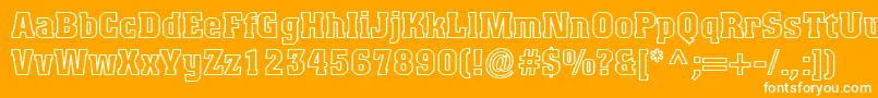 TitanicOutline Font – White Fonts on Orange Background