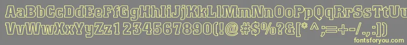 TitanicOutline Font – Yellow Fonts on Gray Background