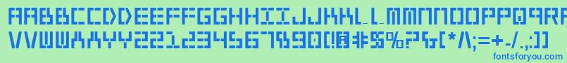 Y2kv2b Font – Blue Fonts on Green Background