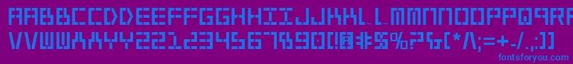 Y2kv2bフォントについての詳細 フォントY2kv2b – 紫色の背景に青い文字