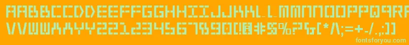 More about Y2kv2b Font Y2kv2b Font – Green Fonts on Orange Background