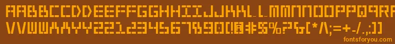 Y2kv2b Font – Orange Fonts on Brown Background