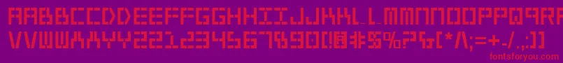 Y2kv2b Font – Red Fonts on Purple Background