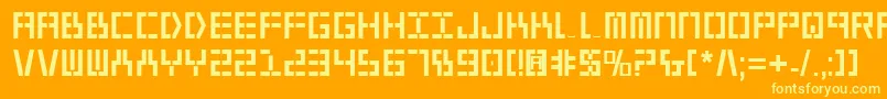Y2kv2b Font – Yellow Fonts on Orange Background