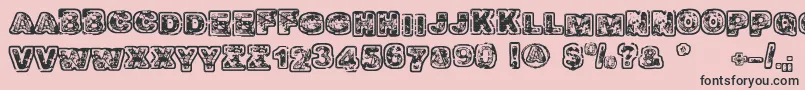 Balagan Font – Black Fonts on Pink Background