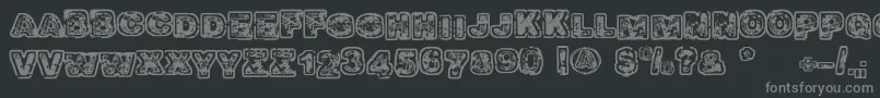 Balagan Font – Gray Fonts on Black Background