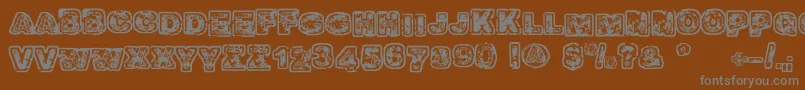 Balagan Font – Gray Fonts on Brown Background